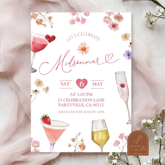 Wildblume Meadow Summer Sweden Midsommar Party Einladung (Von Creator hochgeladen)