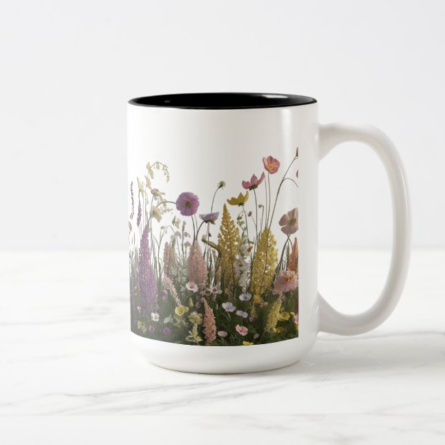 Wildblume Meadow Two-Tone Tasse 15 oz - Botanisch (Rechts)