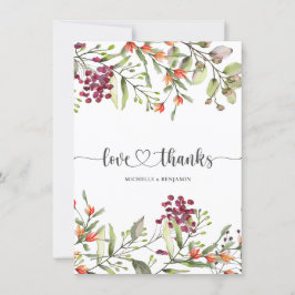 Wildblume Meadow Wedding Dankeschön Karte
