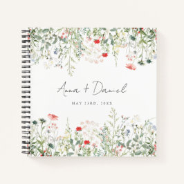 Wildblume Meadow Wedding Gästebuch Notizbuch