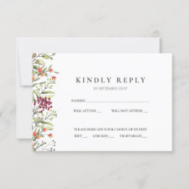 Wildblume Meadow Wedding RSVP-Karte Einladung