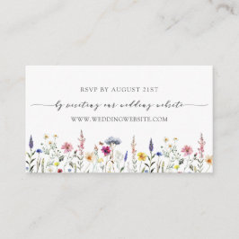 Wildblume Meadow Wedding RSVP Online Begleitkarte