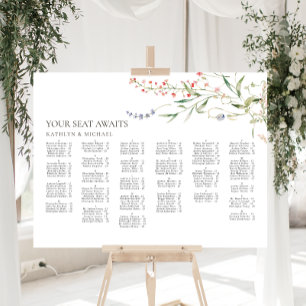 Wildblume Minimalistisch Hochzeit Alphabetisches S Poster