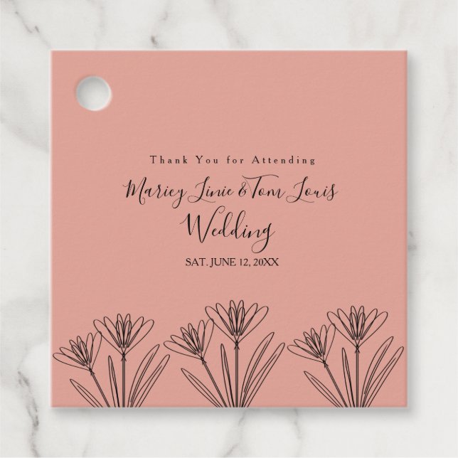 Wildblume mit Blütenblatt, Kraft F Geschenkanhänger (Vorderseite)