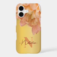 Wildblume mit mit Monogramm Luxus-Gold-Hintergrund
