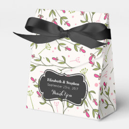 Wildblume mit rosa und grünem Longsteg dank Hochze Geschenkschachtel