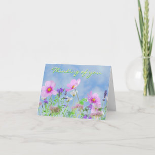Wildblume-Mitteilungskarten Karte