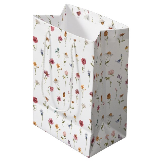 Wildblume Mittlere Geschenktüte (Vorderseite Schrägansicht)