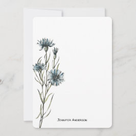 Wildblume Moderne botanische Vegetation Personalis Mitteilungskarte