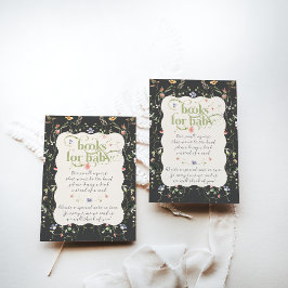 Wildblume Moderne neutrale Babyduschbücher Begleitkarte