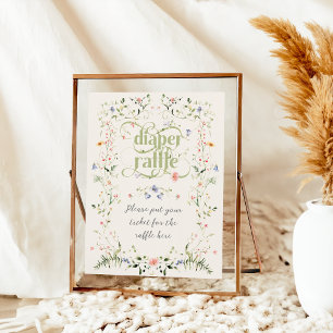 Wildblume Modernes Baby-Duschbad Poster