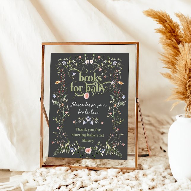 Wildblume Modernes Baby-Duschbuch Poster (Von Creator hochgeladen)