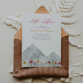Wildblume Mountain Baby Dusche Einladung