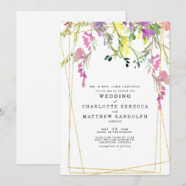 Wildblume Multicolor Floral Elternzeit Einladung