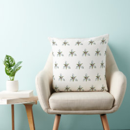 Wildblume-Muster für die gezeichnete Trillium-Fede Kissen