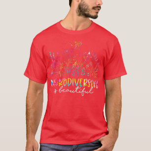 Wildblume Neurovielfalt ist ein schöner ADHS Autis T-Shirt