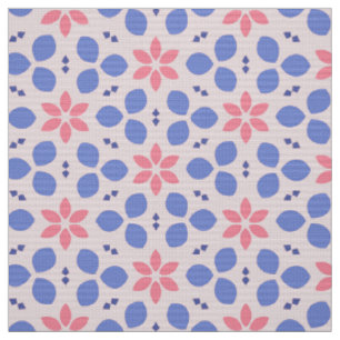 WILDBLUME - Niedliche botanische Blume auf rosa Bl Stoff