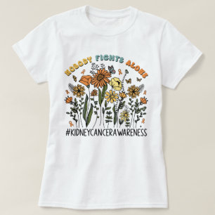 Wildblume Niemand kämpft allein Nierenkrebs T-Shirt