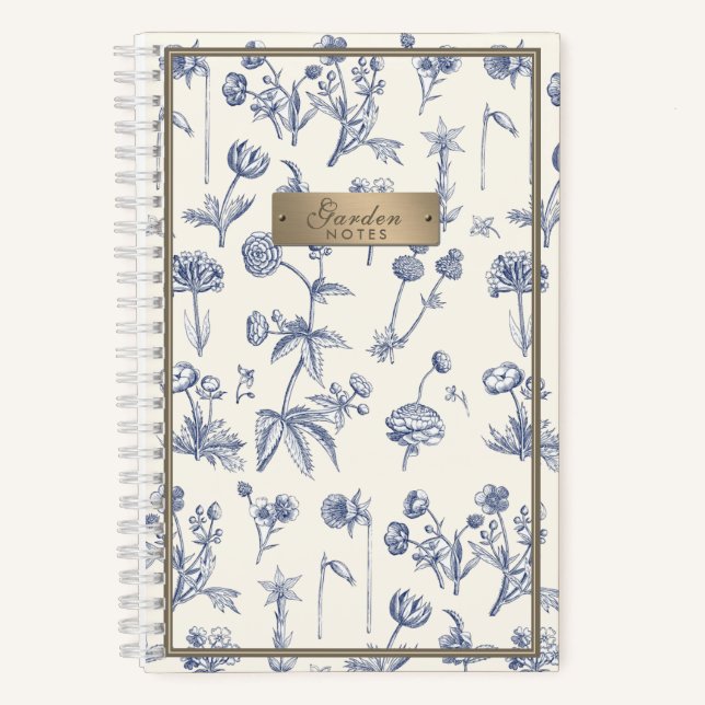 Wildblume Notebook Little Bee Beekeeper Gardeners Notizbuch (Vorderseite)