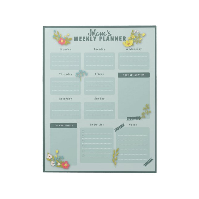 Wildblume Notizblock (Rotiert)