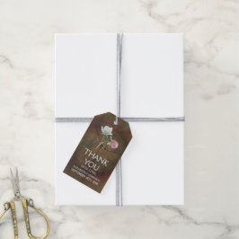 Wildblume Oak Wood Wedding Geschenkanhänger