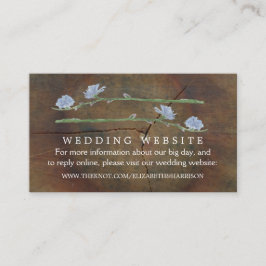 Wildblume Oak Wood Wedding Website Begleitkarte