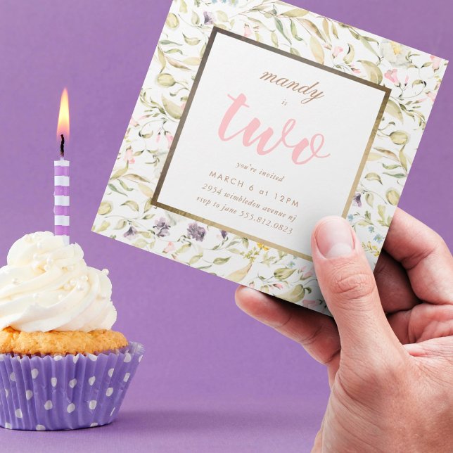 Wildblume Pampas Birthday Einladung (Von Creator hochgeladen)