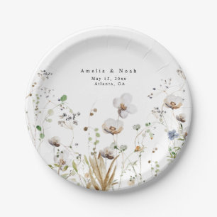 Wildblume-Papierplatte für Wasserfarben Pappteller