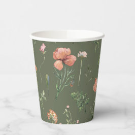 Wildblume Party Paper Cups Pappbecher