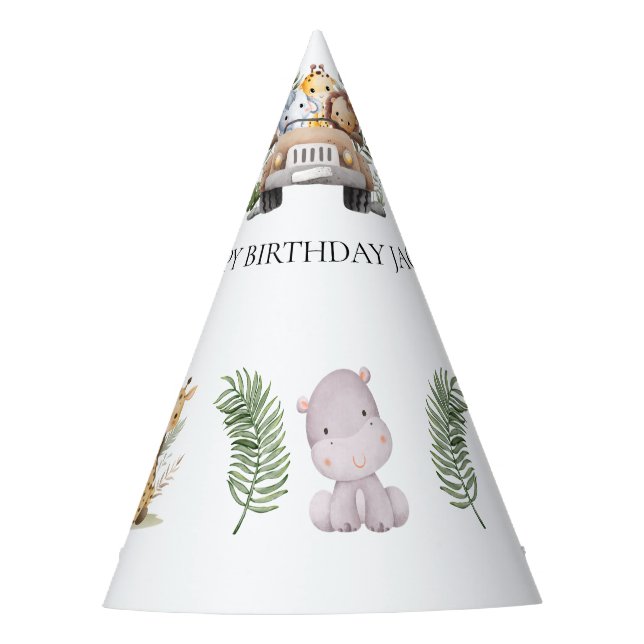 Wildblume Party TierSafari Partyhütchen (Vorderseite)