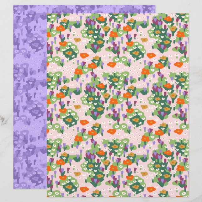 Wildblume Patch Scrapbook (Vorne/Hinten)