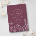 Wildblume Periwinkle Wedding Einladung<br><div class="desc">Wildblume Periwinkle Wedding Einladung</div>