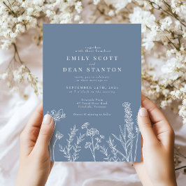 Wildblume Periwinkle Wedding Einladung