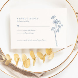 Wildblume Periwinkle Wedding Response RSVP Card