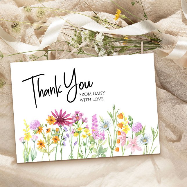 Wildblume Personalisiert Dankeskarte (Thank you card from my Wildflower Meadow collection)