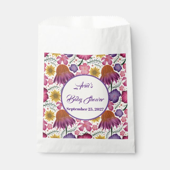 Wildblume Personalisiert Garden Babydusche Geschenktütchen (Vorderseite)