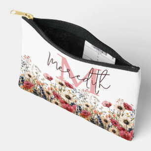 Wildblume personalisiert zubehörtasche