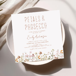 Wildblume Petals & Prosecco Brautparty Einladung
