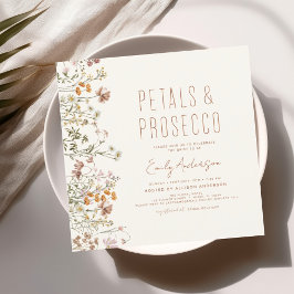 Wildblume Petals & Prosecco Brautparty Garden Einladung