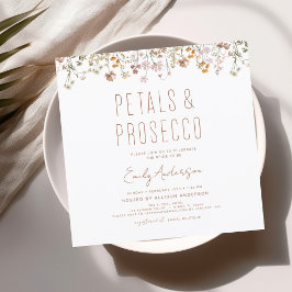 Wildblume Petals & Prosecco Brautparty Garden Einladung