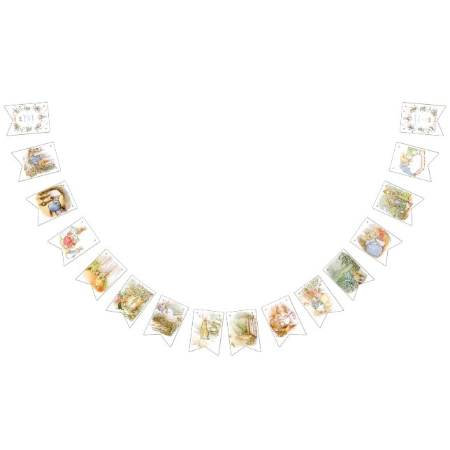 Wildblume Peter der Rabbit Babydusche Wimpelkette (Alle)