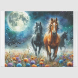Wildblume Pferde Seidenpapier