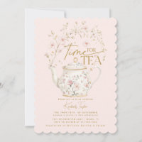 Wildblume Pink Time for Tee Brautparty Party