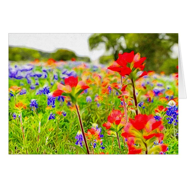 Wildblume-Porträt-Karte (Vorderseite (Horizontal))