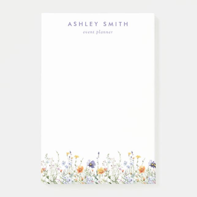 Wildblume Post-it Klebezettel (Vorderseite)