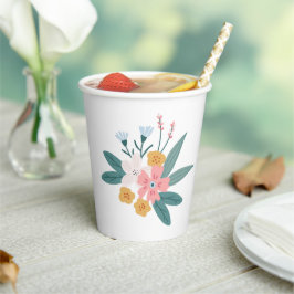 Wildblume Posy Paper Cups Pappbecher