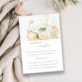 Wildblume Pumpkin Watercolor Hochzeitsempfang Begleitkarte