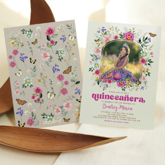 Wildblume Quinceañera 15. Geburtstag Einladung