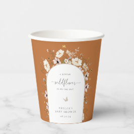 Wildblume Rahmen Babydusche Papiertücher Pappbecher