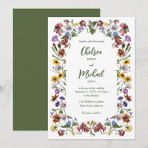 Wildblume Rahmen Rustic Boho Hochzeit